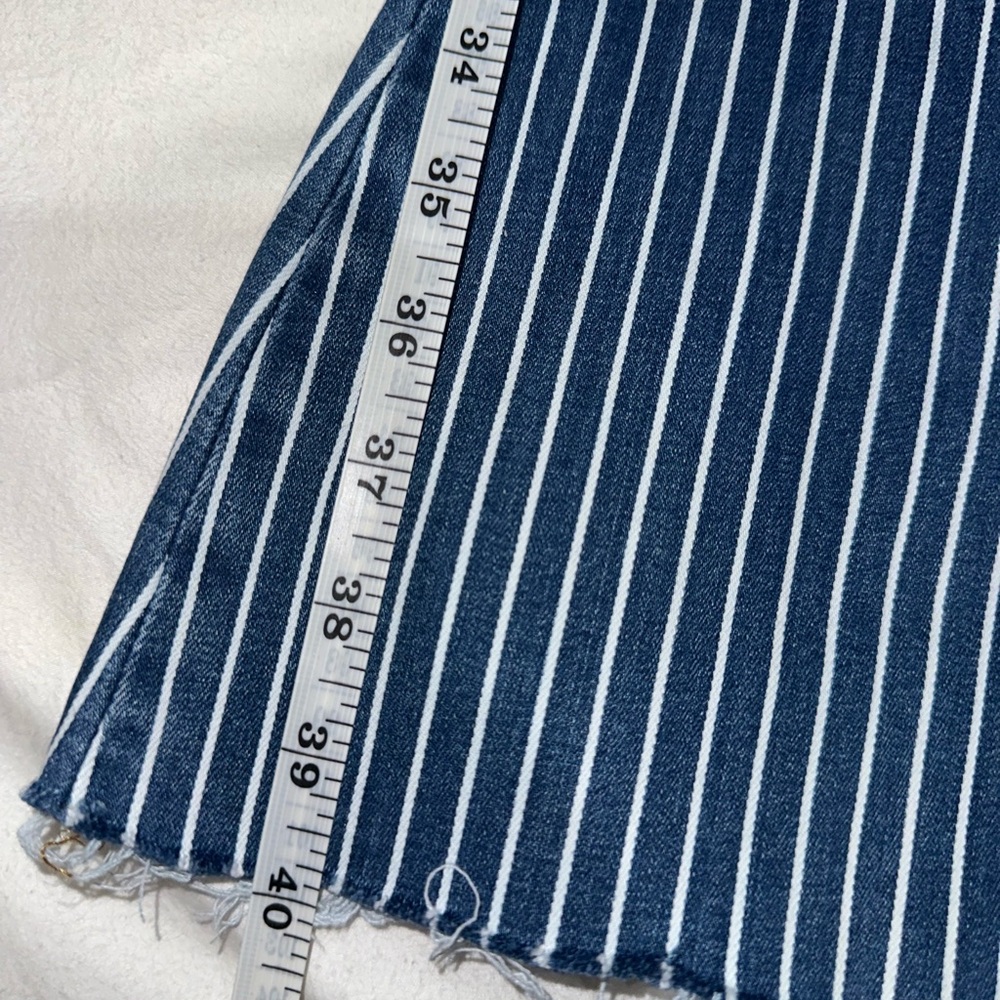 Judy Blue Navy and White Striped Flare Pants - Picture 3 of 6
